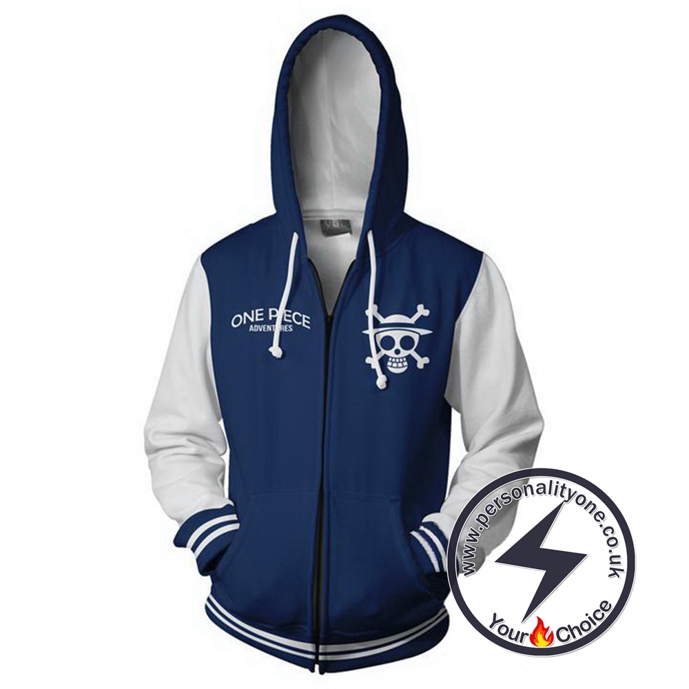One Piece Strawhat Zip Up Hoodie Jacket